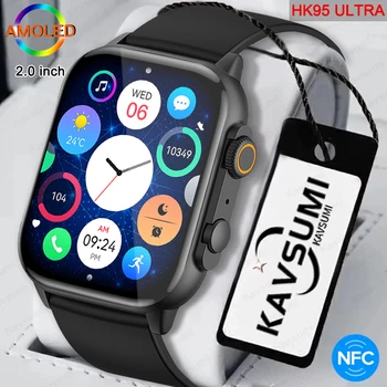 2023 Nový 2,0-palcový AMOLED Smartwatch Ženy Bluetooth Hovor NFC Hodinky 100 Športy Vodotesný IP68 Smart Hodinky Pre Mužov Huawei