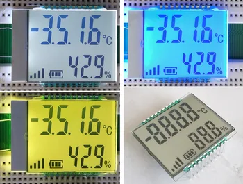 20KOLÍKOVÝ TN Pozitívny 7-Číslice Segmente LCD Panel Teplota Vlhkosť LCD Displej 3V (Podsvietenie/Nie Podsvietenie)