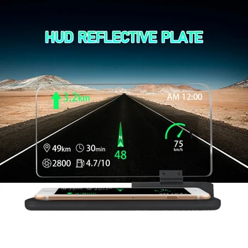 6 Palcový Univerzálny H6 Auto HUD Head Up Display Projektor Telefón, Navigáciu, Smartphone Držiak Gps Hud pre Všetky Autá, Head-up Displej