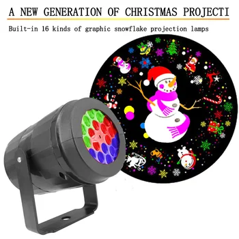 Led Snowflake Atmosphere16 Vzor Vianočné Dekorácie Svetlá Farebné Rotujúce Dovolenku Projekcie Svetla Lasera Fáze Svetlá