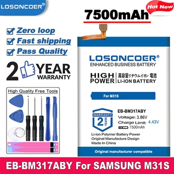 LOSONCOER 7500mAh EB-BM317ABY Batéria Pre SAMSUNG M31S Mobilného Telefónu, Batérie