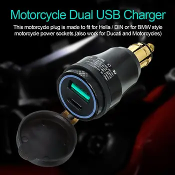 Prenosné Ducati Motocykla Vozidlo Nabíjanie Zásuvky QC3.0 USB Nabíjačka do Auta Rýchle Nabíjanie Konektor