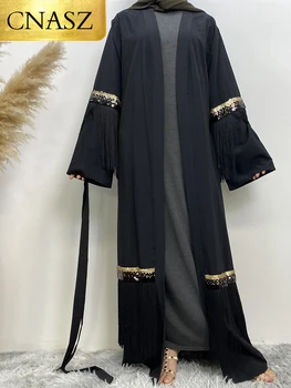 Ramadánu Abayas Pre Ženy Moslimských Hidžáb Oblečenie Kaftane Kimono Cardigan Abaya Kaftan Dubaj, Katar SAE Omán Župan Femme Islamské Oblečenie