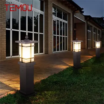TEMOU Vonkajšie Trávnik Lampy Solárne LED Vodotesný Moderné, Terasa, Záhradné Svetlo Pre Domáce Verandu, Záhradu, Vila