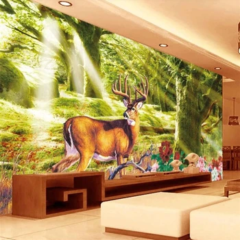 wellyu Lesa lesov jeleň sen, TV joj, steny vlastné veľké nástenné tapety abstraktných de parede para quarto