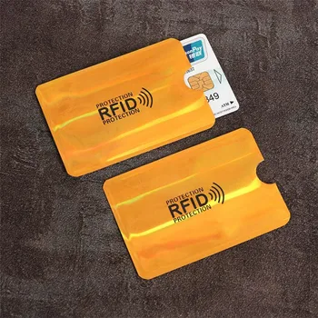 5 ks Anti-Theft Držiteľa Karty Hliníkovej Fólie RFID Prípade Anti-degaussing Držiteľa Karty Ochrany Banka Kartu Nastaviť Tienenie Taška cez NFC