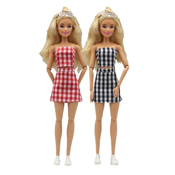 bábiky oblečenie 30 cm koberčeky top a sukňu nastaviť na Denné Nosenie, Doplnky, Oblečenie pre Barbies bábika
