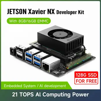 Jetson Xavier NX Developer Kit SUB AI Vložené Vývoj Doska s NVIDIA Úradný Core Module Chladiaci Ventilátor na Okraji Výpočtovej techniky