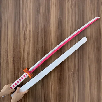 Milovník 104 cm Demon Slayer Sword Zbraň Kochou Kanae Ružová Sowrd Cosplay 1:1 Ninja Nôž PU Prop Kimetsu č Yaiba Anime Meč