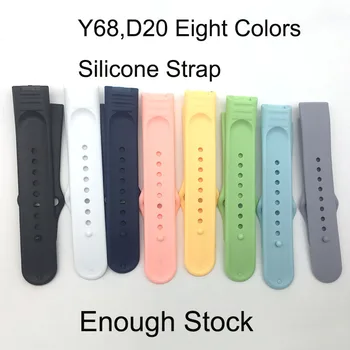 najpredávanejšie D20 Y68 Smart sledovať farebné popruh inteligentný Náramok y68s d20s Silikónový pás popruhy náhradný popruh osem farieb