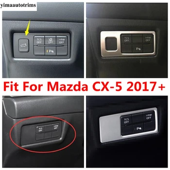 Pre Mazda CX-5 CX5 2017 - 2022 Vedúci Svetlo Lampy Prepnite Tlačidlo Ovládania Rám, Kryt Výbava Matný Interiérové Doplnky