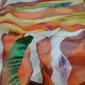 Super Riešenie Bling Hodvábne jemné Textílie DIY Šitie Tričko Svadobné Materiál Tkaniva