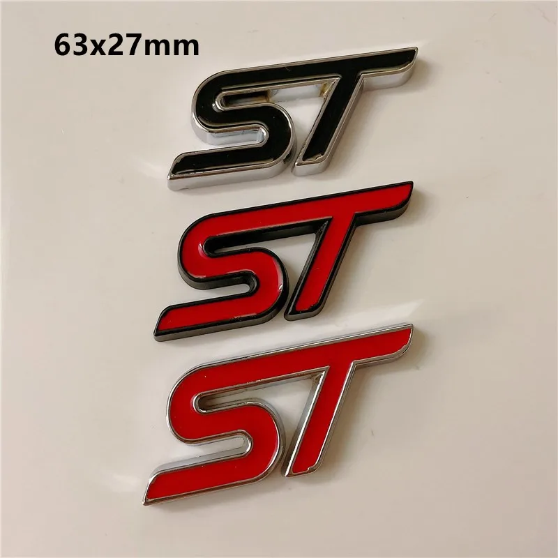 20X Kovové Styling Červená Modrá Čierna ST Chrome Auto Znak, Odznak Auto Odtlačkový 3D Nálepka Znak pre Nové 2019-2021 Ford Focus ST Mondeo