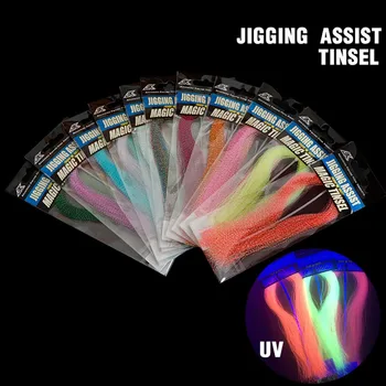 Žiara Materiál UV Holografické Pozlátko Twisted Lietať Viazanie Crystal Prípravky Háčik Pomáhať Holografické Pozlátko Rybárske Materiálov Návnad, Nástrah